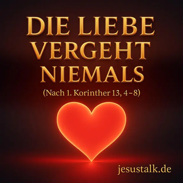 Die Liebe vergeht niemals (1 Korinther 13, 4-8)